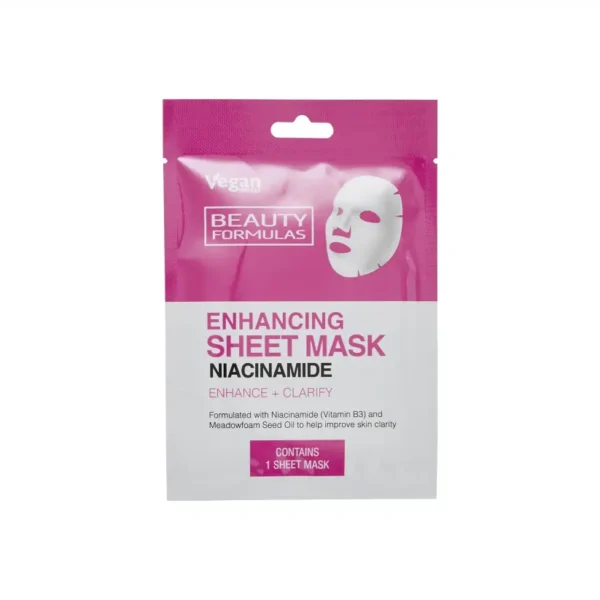 BEAUTY FORMULAS ENHANCING SHEET MASK NIACINAMIDE EHANCE +CLARIFY