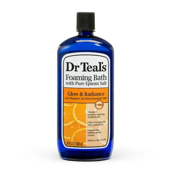 Dr Teal’s Foaming Bath, Glow & Radiance with Vitamin C