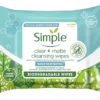 SIMPLE CLEAR + MATTE CLEANSING WIPES