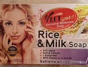 Veet gold Exclusive whitenizer Rice + Milk Soap