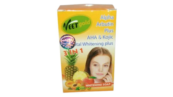 veetgold alpha arbutin + aha & kojic soap