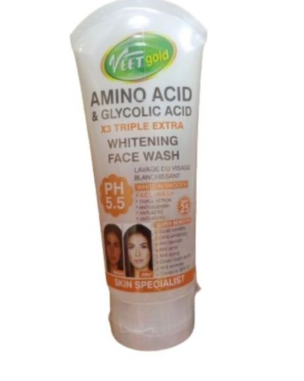 Veet Gold Whitening Face Wash Amino Acid & Glycolic Acid