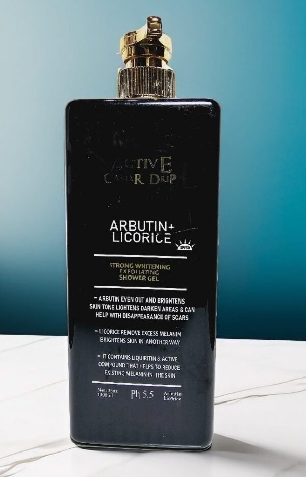 Active Caviar Drip Arbutin+ Licorice Strong Whitening Exfoliating Shower Gel