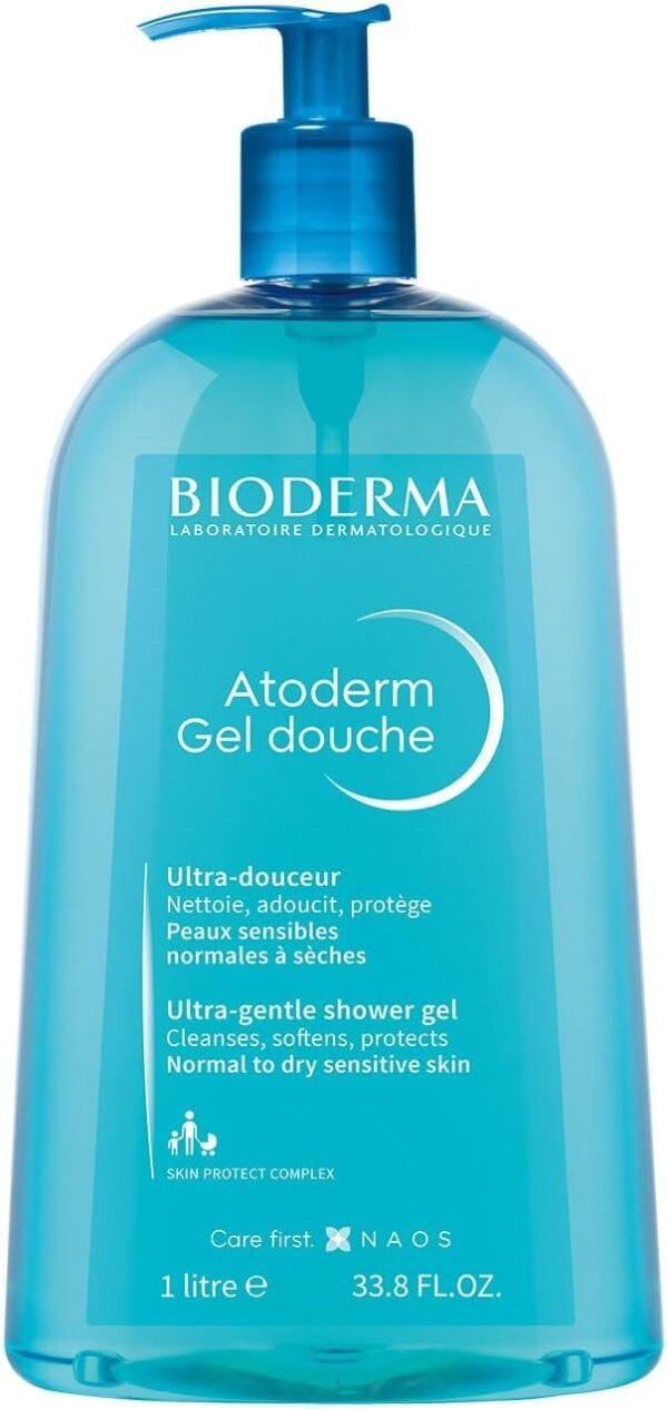 Bioderma Atoderm Gel Douche is a gentle, daily-use shower gel designed specifically for normal to dry sensitive skin. Its soap-free, hypoallergenic formula respects your skin's balance while providing intense hydration. Featuring Bioderma’s exclusive Skin Protect™ Complex, this gel helps reinforce the skin's barrier, leaving it soft, comfortable, and well-hydrated. Features: Hypoallergenic & Soap-Free: Respects skin sensitivity and preserves natural hydration. Skin Protect™ Complex: Strengthens and protects the skin barrier. Suitable for All Ages: Gentle enough for both adults and children, excluding premature infants. Eco-Conscious Packaging: Designed with 100% recyclable plastic. Benefits: Gentle Cleansing: Removes impurities while respecting skin's natural oils. Soothing Formula: Reduces sensations of tightness or discomfort. Hydrating Effects: Keeps skin moisturized, soft, and smooth. Non-Irritating: Ideal for sensitive skin prone to dryness. Usage: Apply the gel to damp skin. Gently massage to create a lather. Rinse thoroughly. For enhanced results, follow with a moisturizing product from the Atoderm range. This refreshing, moisturizing gel is a great choice for those with sensitive skin who seek a gentle yet effective cleansing solution for both face and body.