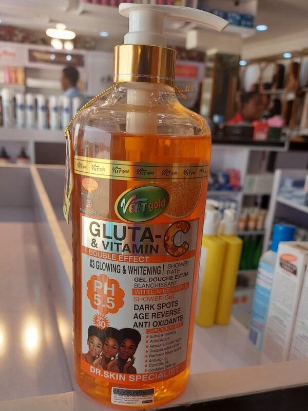 VEETGOLD Gluta & Vitamin C X3 Glowing & Whitening PH 5.5 Shower Gel 1000ml