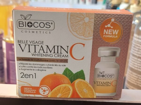 BIOCOS BELLE VISAGE VITAMIN C WHITENING CREAM WITH SERUM 2in1