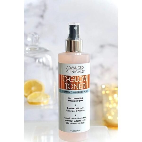 ADVANCED CLINICALS C-GLOW TONER VITAMIN C + FARULIC ACID 237ml