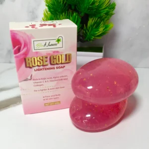 bio nature healthy glow rose gold lghtening soap 150g