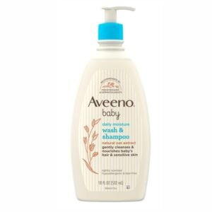 aveeno baby daily moisture wash & shampoo natural oat extract - 532ml