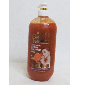always bright daily whitening ascorbic acid & collagen exfoliating scrub shower gel 1000ml