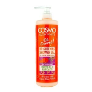 Cosmo glow white oh carrot brightening shower gel carrot oil & kojic acid 1000ml