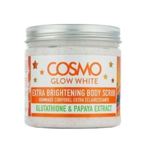 cosmo glow white extra brightening body scrub glutathione & papaya extract 475ml