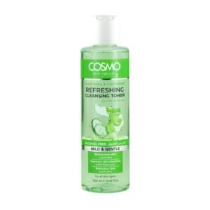 cosmo skin naturals aloe vera & cucumber refreshing cleansing toner 250ml