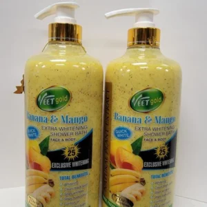 Veet Gold Banana & Mango Extra Whitening Shower Bath 1000ml