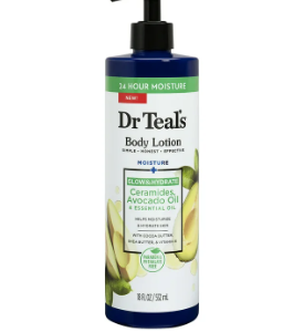 Dr Teal’s Glow & Hydrate Body Lotion with Ceramides & Avocado Oil 532ml