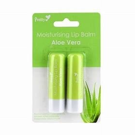 PRETTY MOISTURISING LIP BALM ALOE VERA 2 X 4.3g