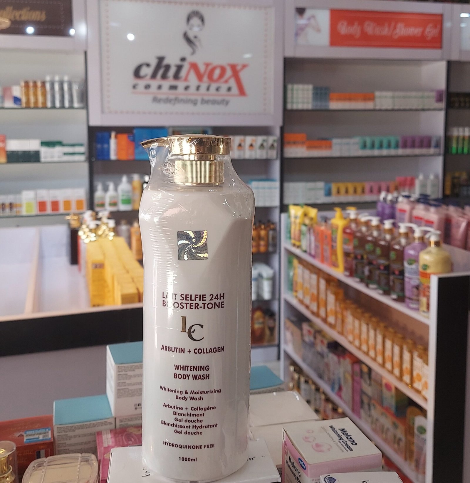 LAIT SELFIE 24H Booster-Tone Arbutin + Collagen Whitening Body Wash 1000ml